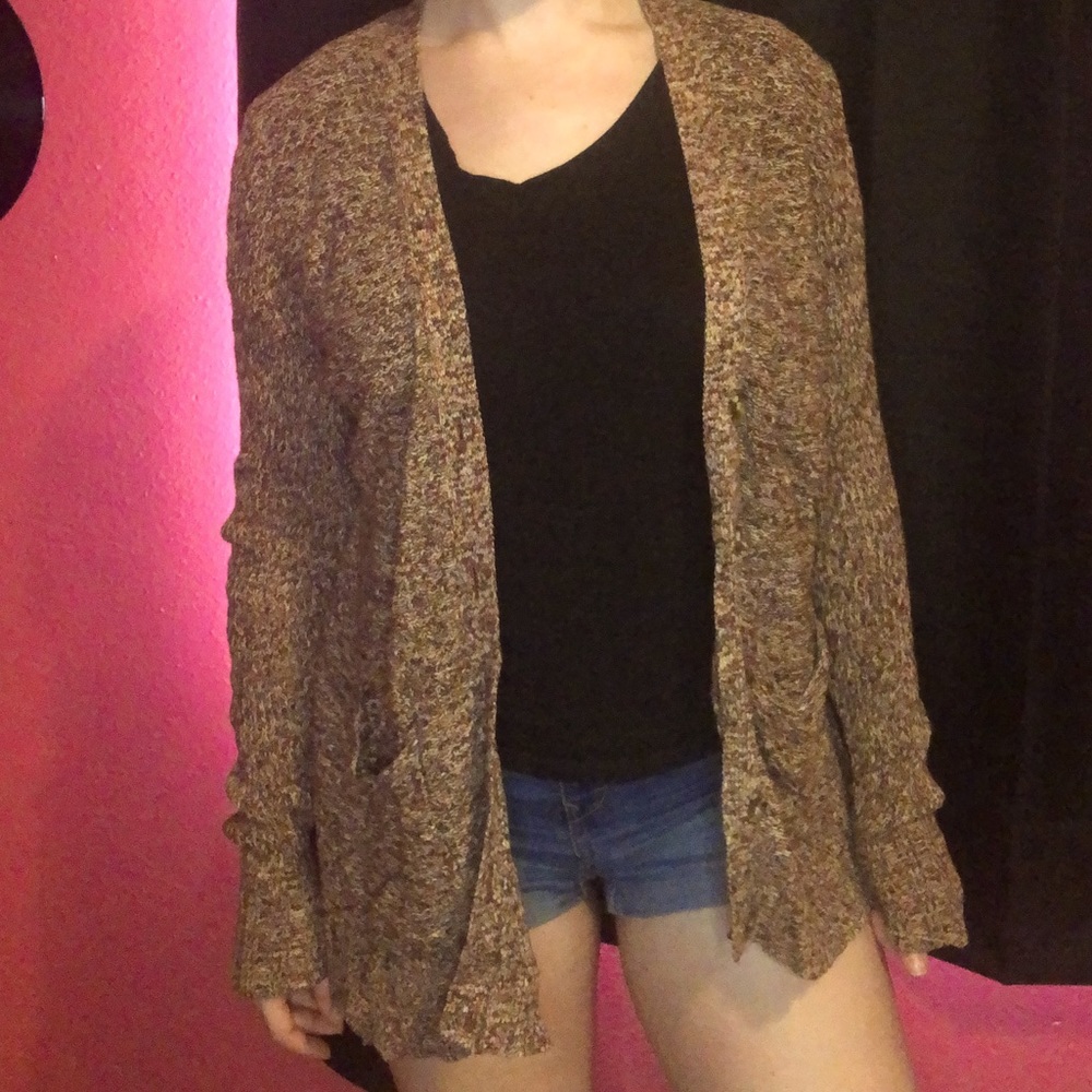 Brown knit cardigan